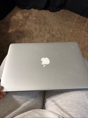 Apple Silver MacBook with White Apple Logo